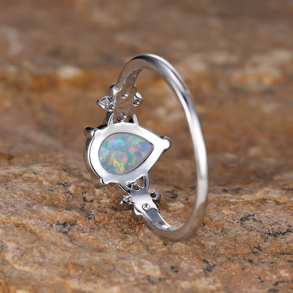 Drop-shaped Inlaid Zircon